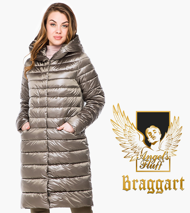 Braggart Angel's Fluff 18225 | Осенне-весенний женский воздуховик капучино р. 44 46 48 50 52 54