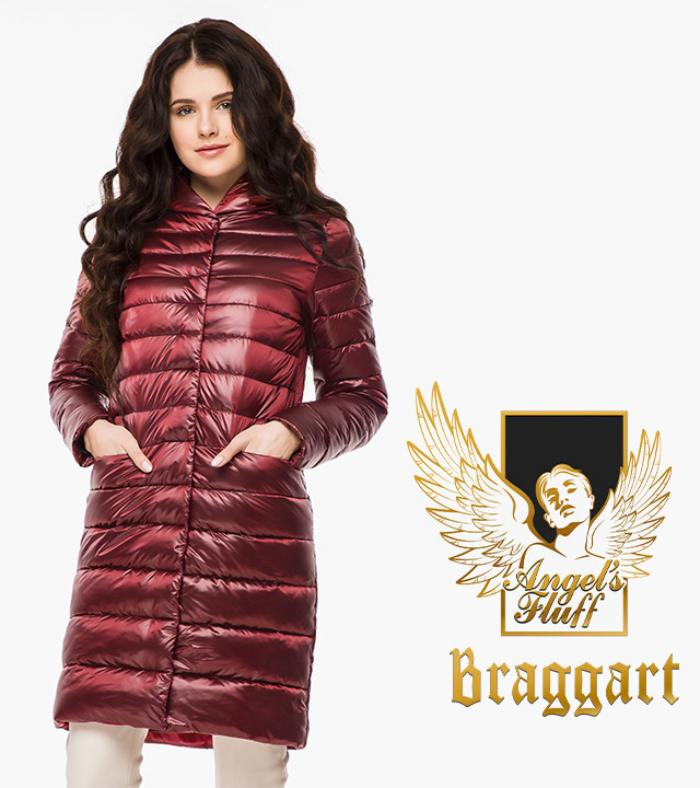 Braggart Angel's Fluff 18225 | Женский осенне-весенний воздуховик карминовый р. 44 52