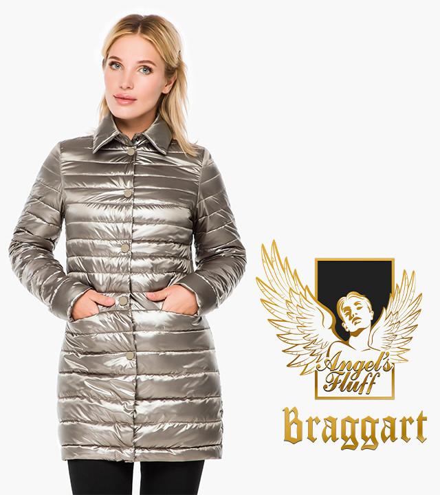 Braggart Angel's Fluff 41323 | Женский воздуховик осень-весна длинный кварцевый р. 42 44 46 48 50 52 54