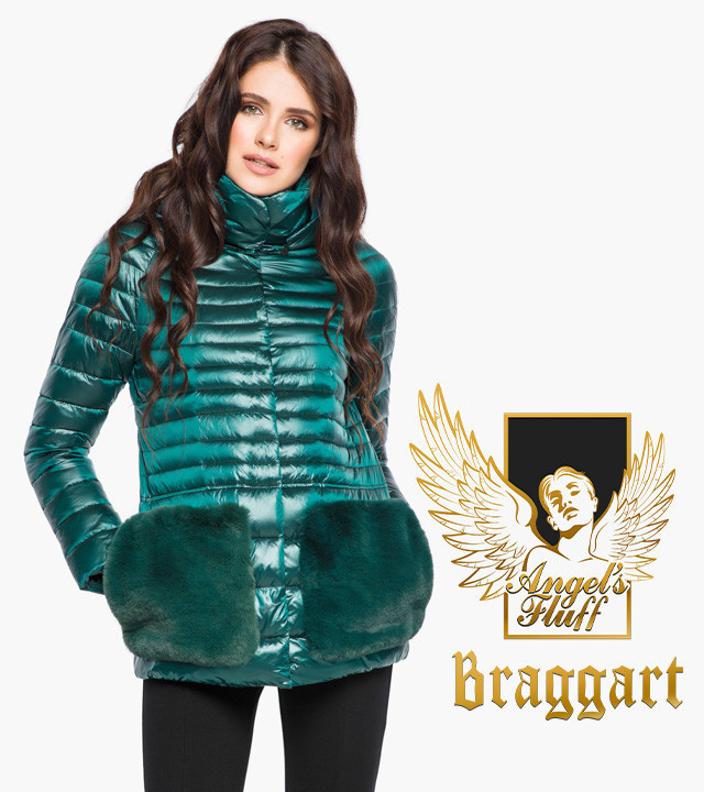 Braggart Angel's Fluff 15115 | Осенне-весенний женский воздуховик изумруд р. 42 44 46 48 50 52