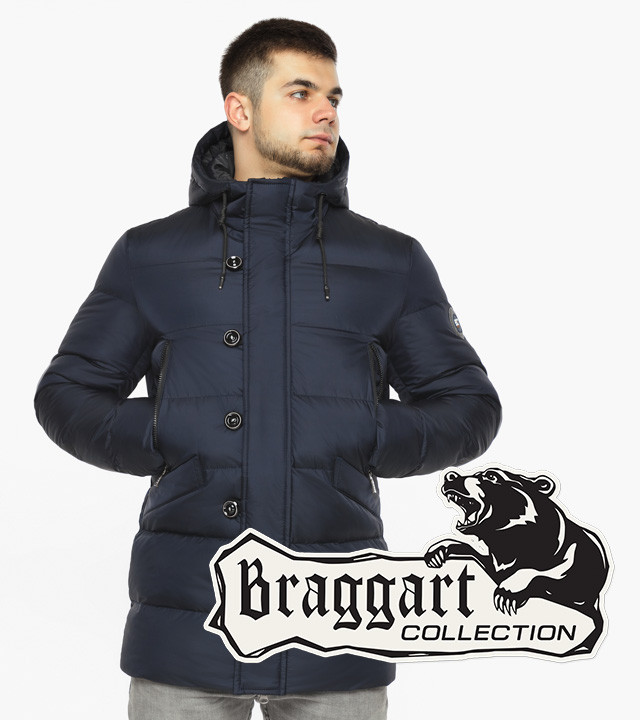 Braggart Dress Code 37485 | Мужская зимняя куртка темно-синяя р. 48 50 52 54 56