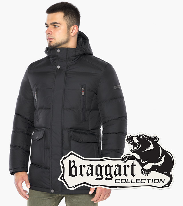 Braggart Dress Code 57010 | Мужская зимняя куртка цвета графит р. 50