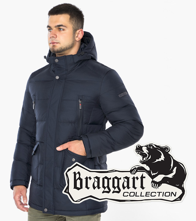 Braggart Dress Code 57010 | Мужская зимняя куртка темно-синяя р. 50