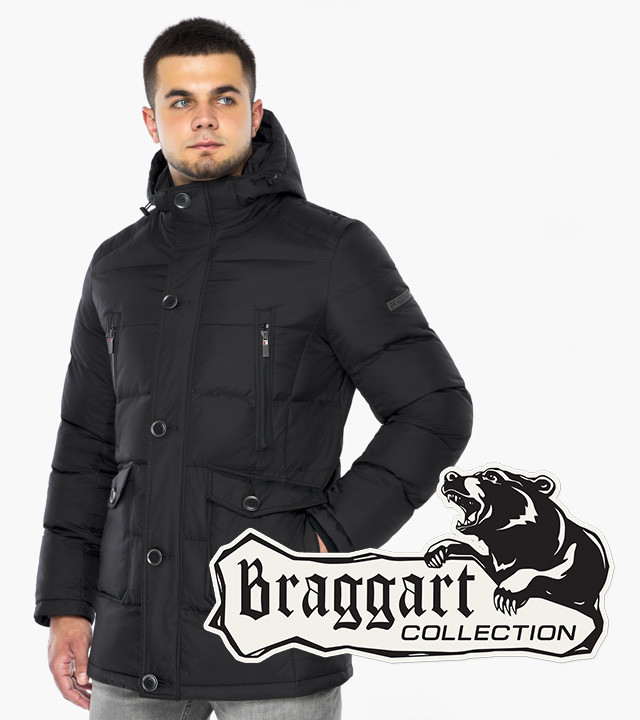 Braggart Dress Code 24750 | Мужская зимняя куртка черная р. 48 50 52 54 56