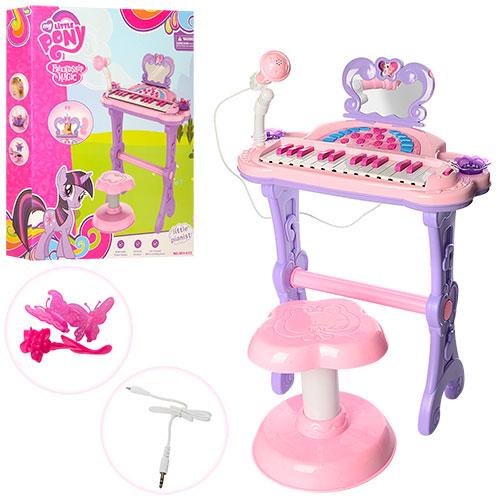 Детский синтезатор-пианино Bambi My Little Pony на ножках с микрофоном