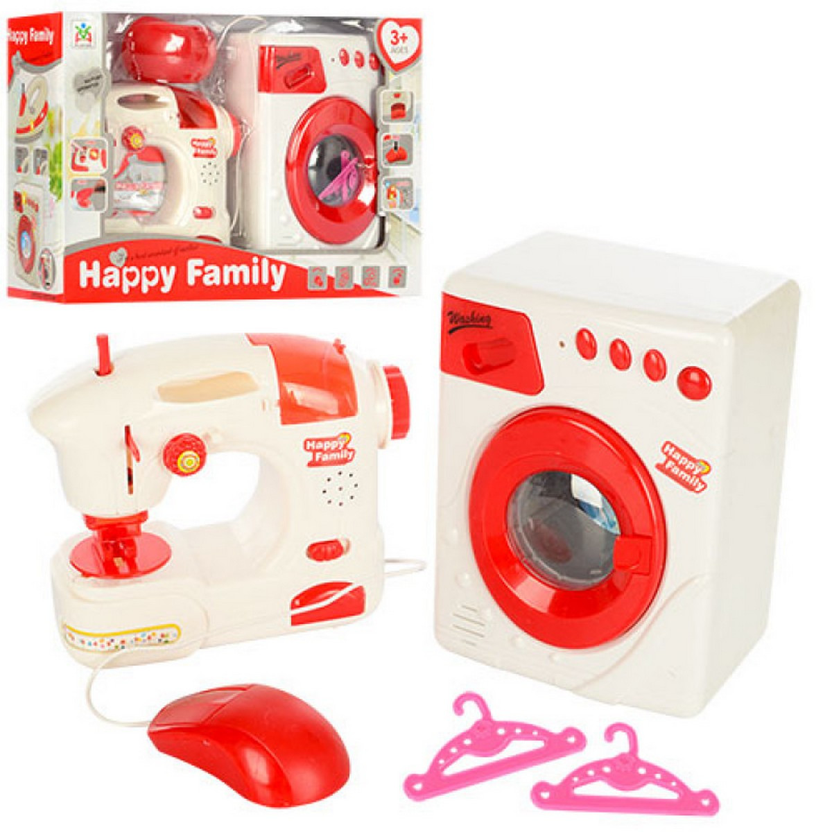 Детский набор бытовой техники cтиpaльнaя и швeйнaя мaшинa Heppy Family
