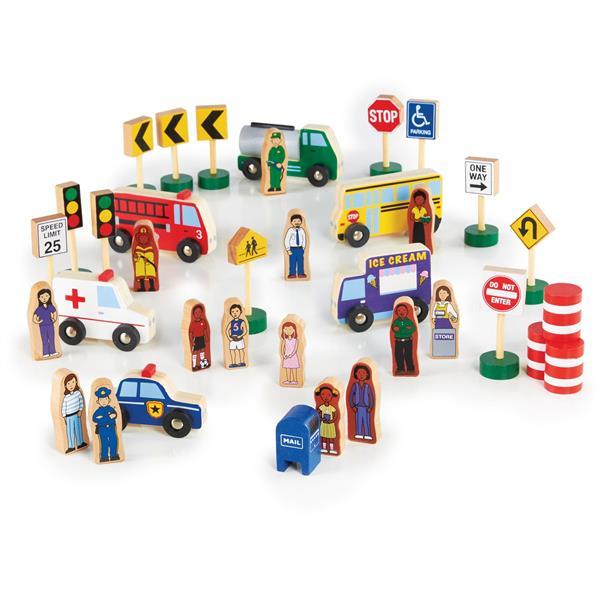 Набор фигурок и машин Guidecraft Block Play к Дорожной системе, 36 деталей (G6717)