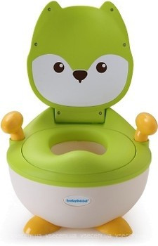 Горшок с мягким кольцом лисичка зеленый babyhood BH-113FG