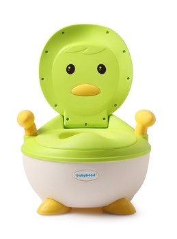 Детский горшок Пингвин с полиуретановым кольцом, зеленый - Babyhood BH-113PG