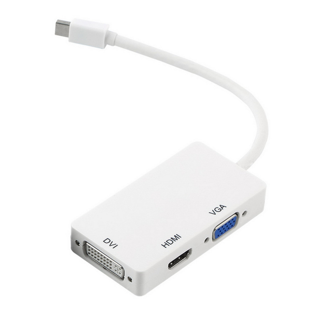Переходник для MacBook Pro Thunderbolt к DVI + VGA + HDMI белый