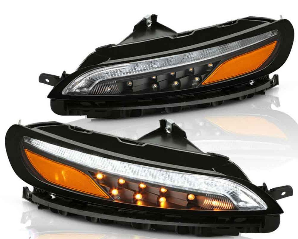Правая DRL (ДХО) ЧЕРНАЯ для Jeep Cherokee KL 2014-2018 Новые. 68157103AQ Джип Чероки (КЛ) LED