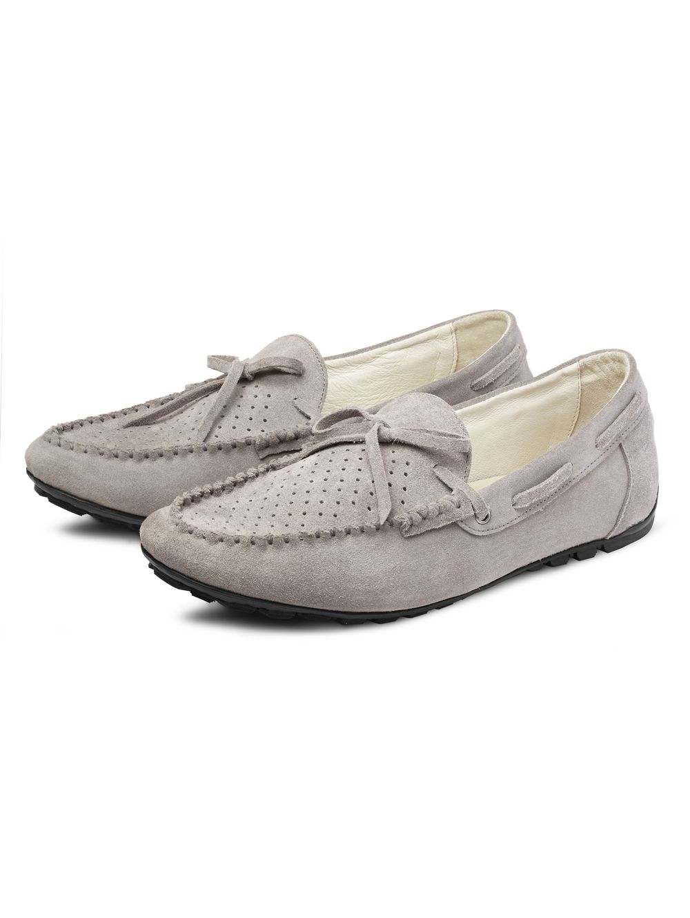 Мокасины Silver Grey с перфорацией