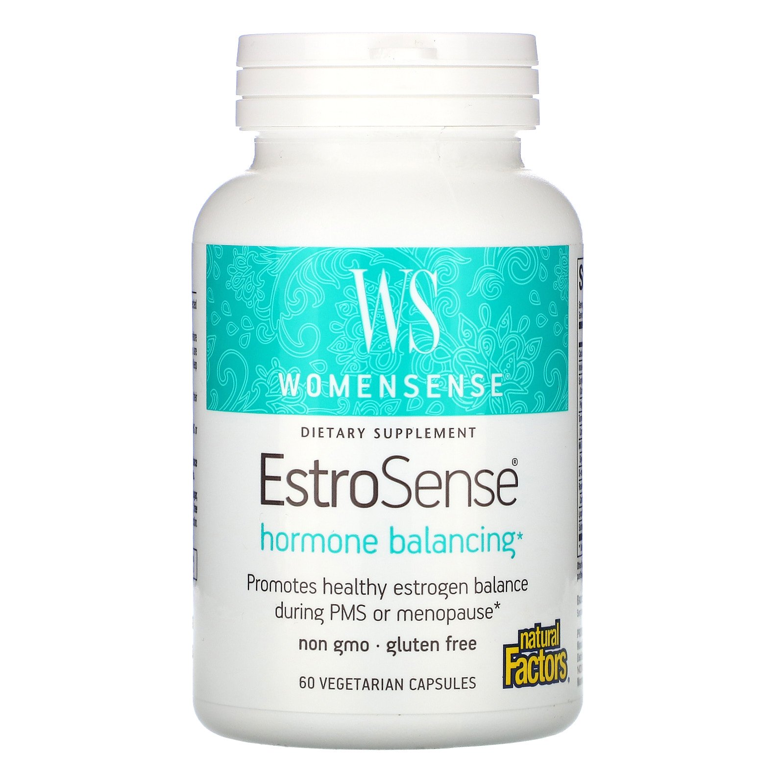 Natural Factors, WomenSense, EstroSense, Hormone Balancing, 60 Vegetarian Capsules