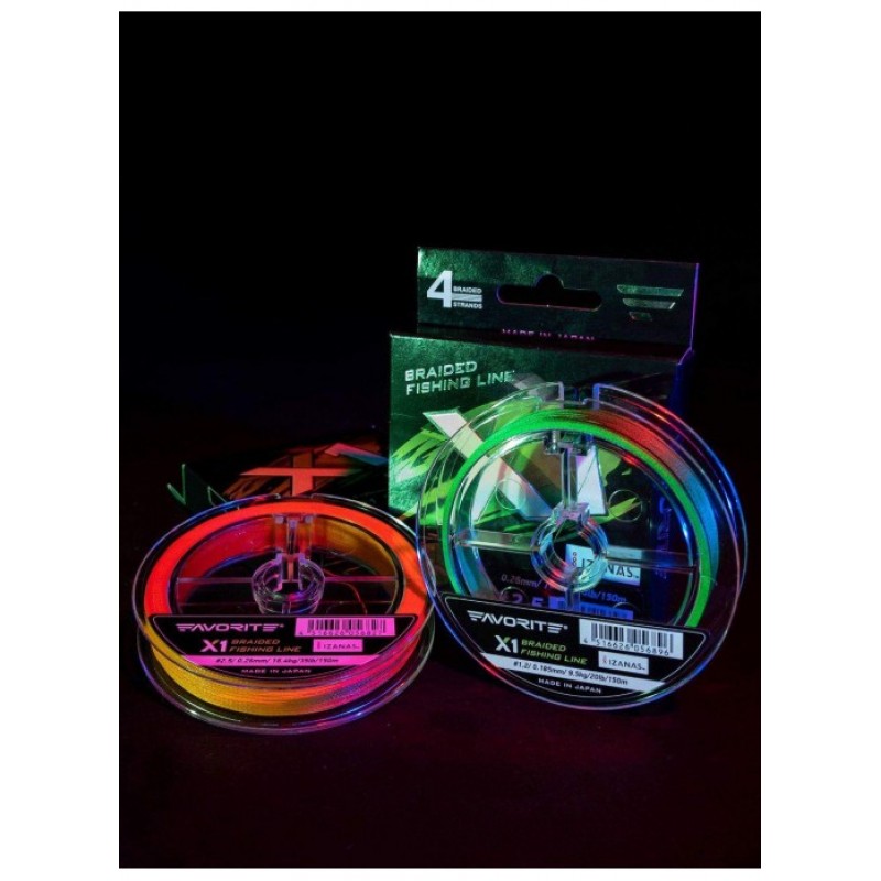 Шнур Favorite X1 PE 4x 150m (l.green) #0.4/0.104mm 8lb/3.5kg