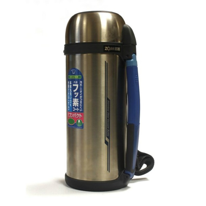 Термос ZOJIRUSHI SF-CС18XA 1.8 л (складная ручка+ремешок) стальной
