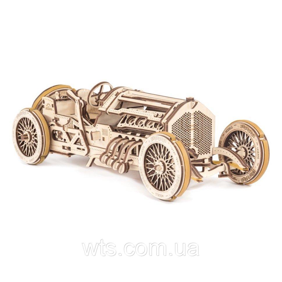 Спорткар U-9 Гран-при UGears (348 деталей) - механический 3д пазл