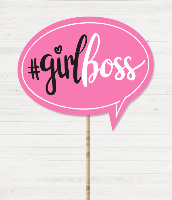 Табличка для фотосессии "#girlboss"