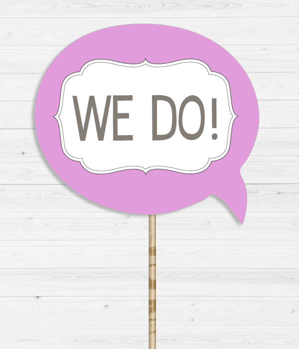 Табличка для свадебной фотосессии "We do!"