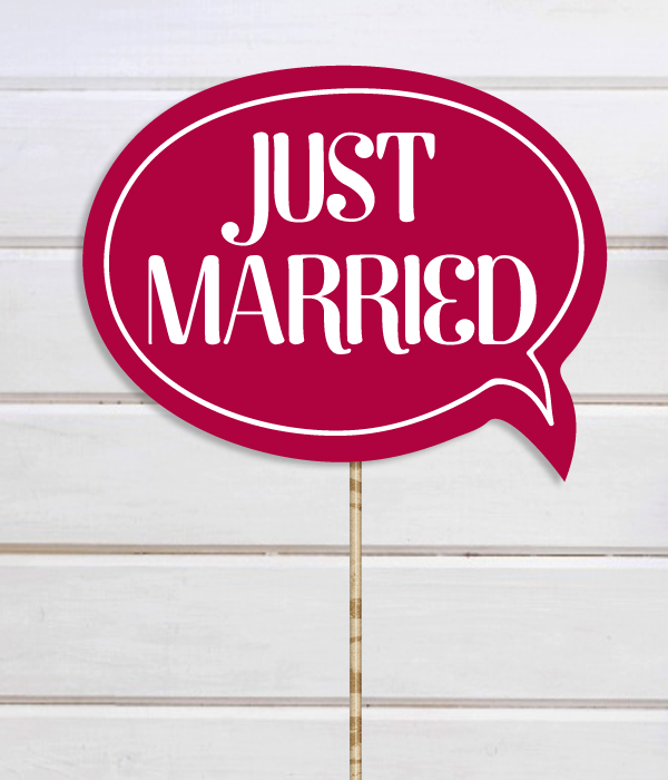 Табличка для фотосессии "Just married"