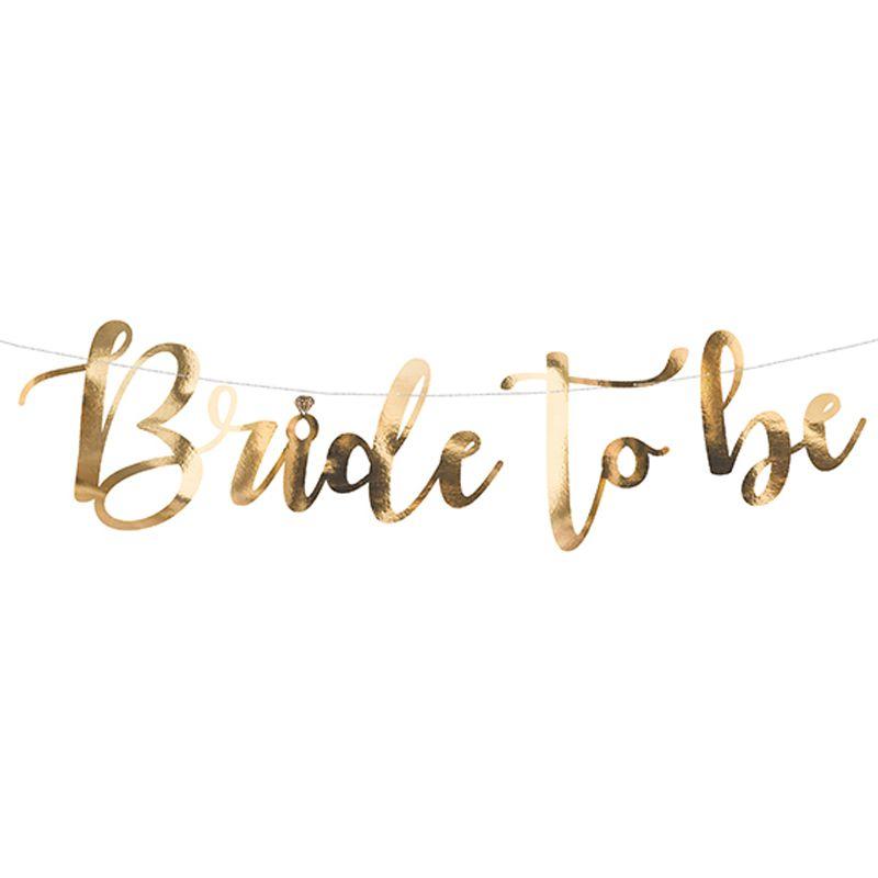 Баннер Bride to be, фольг золото