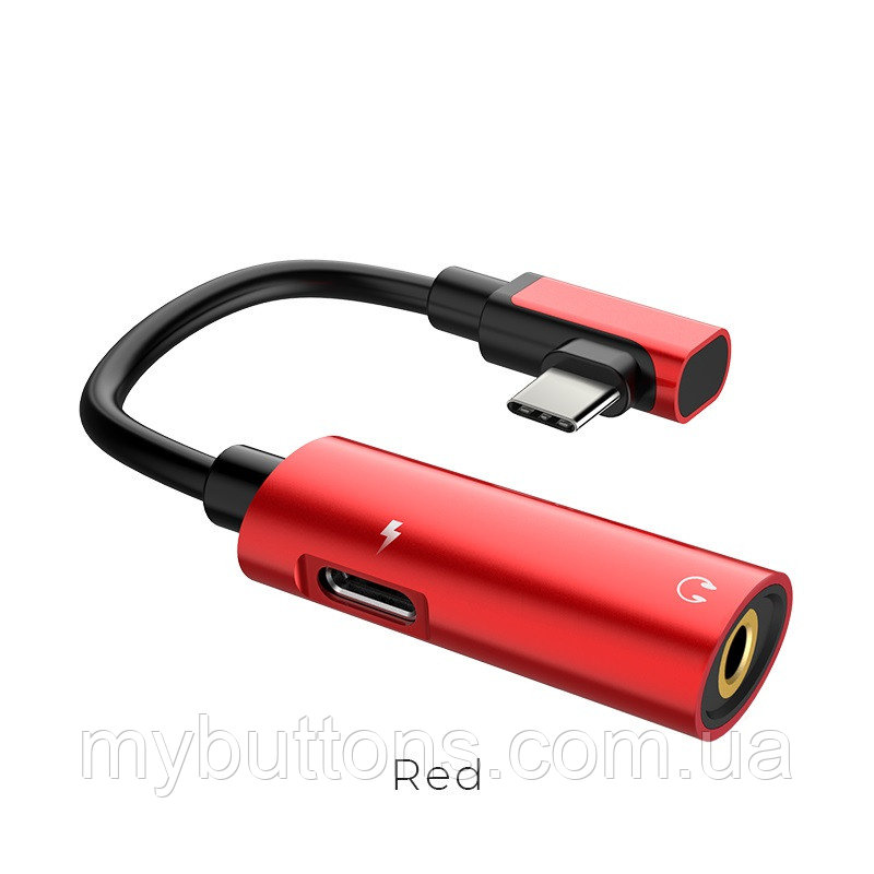 Игровой переходник (сплиттер, splitter) HOCO Type-C To Type-c + 3,5mm audio converter LS19