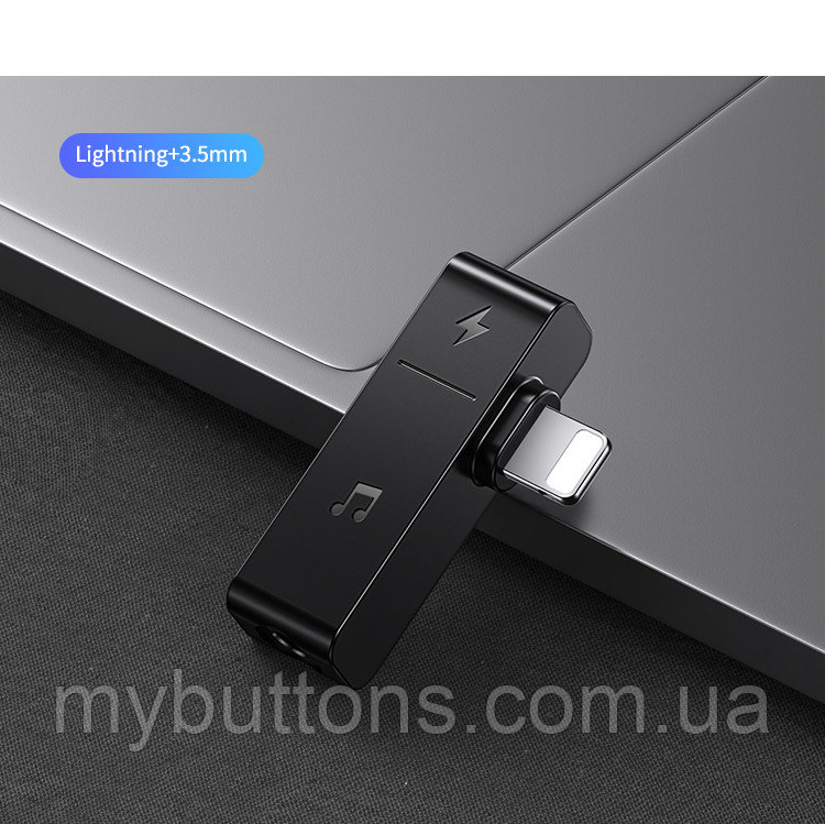 Переходник USAMS Lightning+3.5mm Charging Audio Adapter US-SJ385 AU12 1A