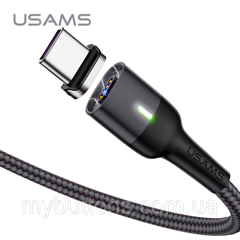 Кабель USAMS магнитный Type-C Aluminum Alloy US-SJ327 U28 1m, 3A