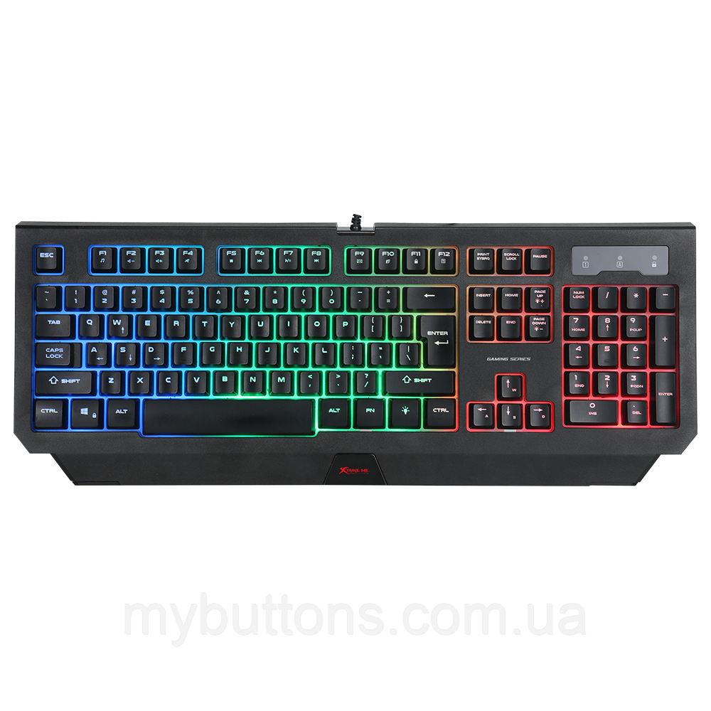 Игровая мембранная клавиатура с подсветкой XTRIKE ME Gaming KB-507 (Англ раскладка)