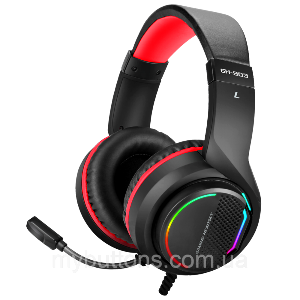 Игровые наушники XTRIKE ME Backlit GH-903 с 7ми цветной RGB подсветкой с эффектом перелива и микрофоном