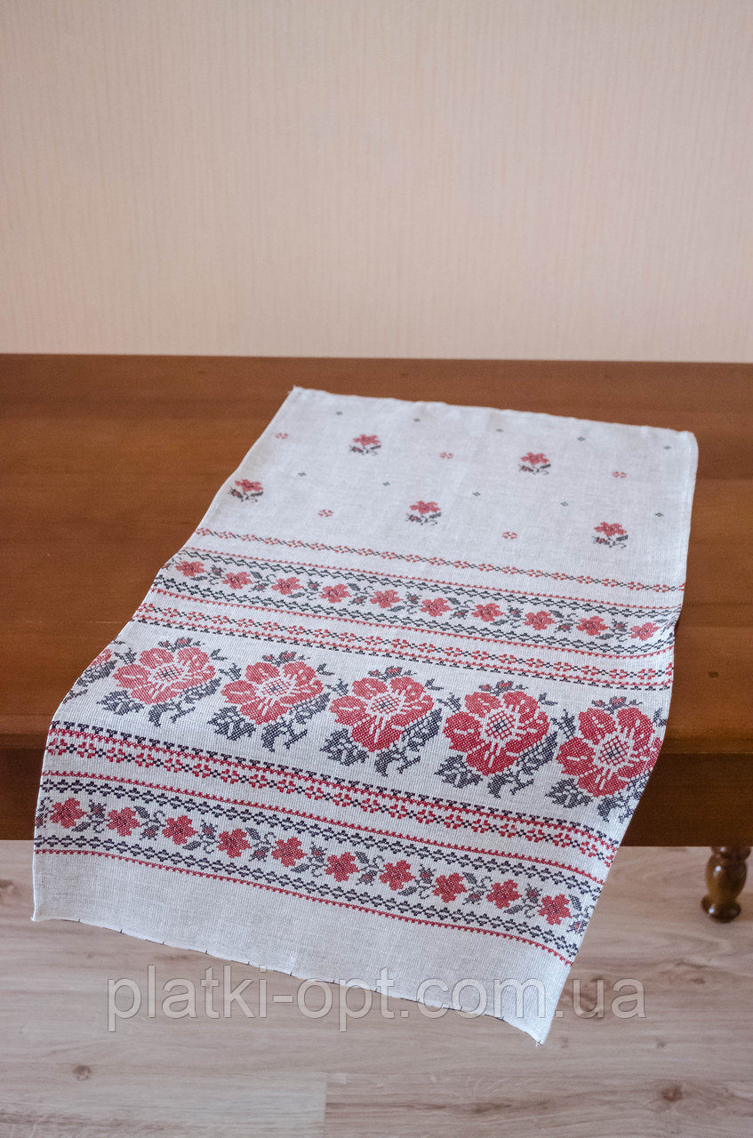 Полотенце льняное "Серый орнамент" (от 10 штук)