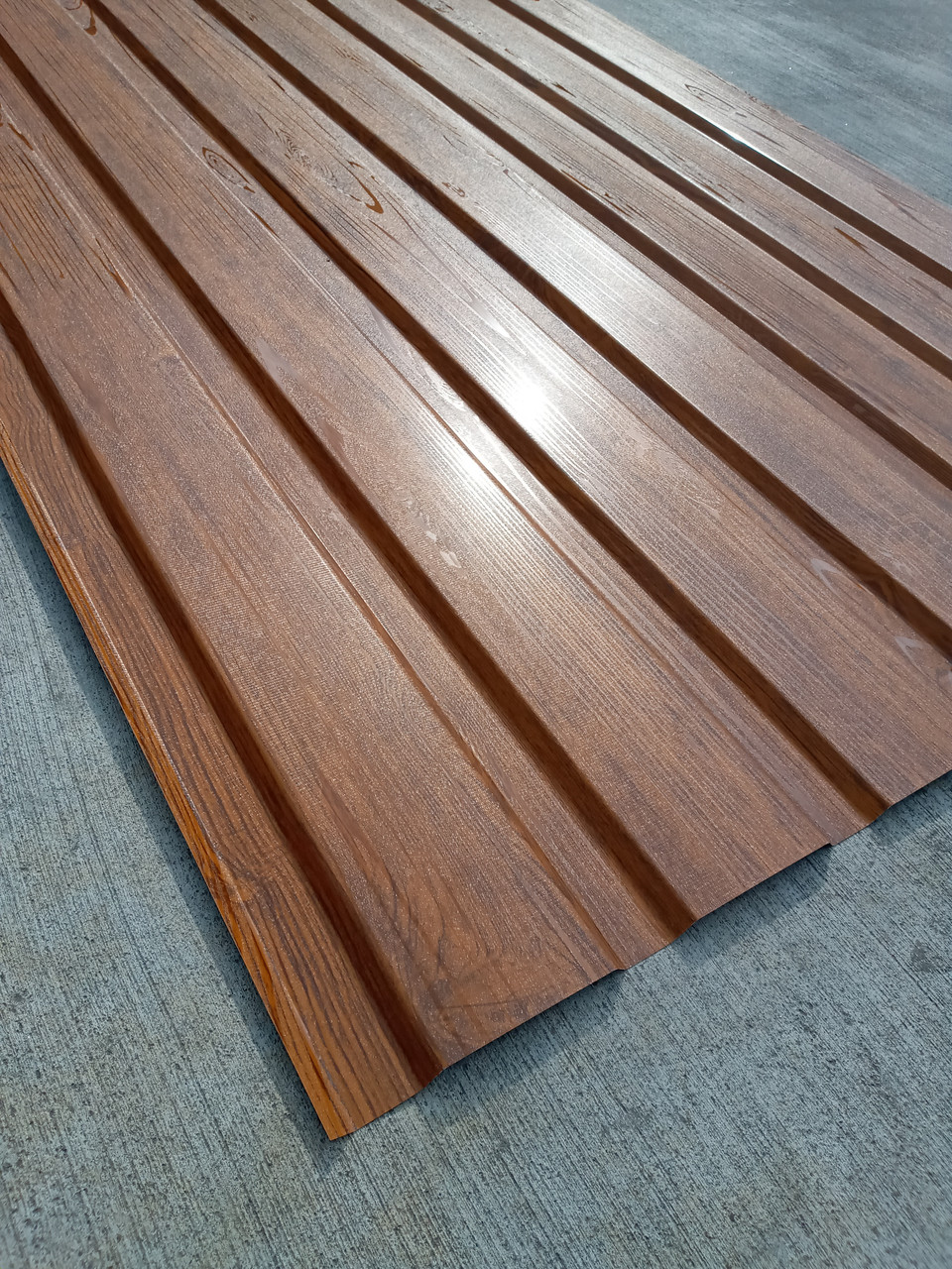 Профнастил с объемным рисунком дерева 3D wood, размер листа 1,50мХ1,16м