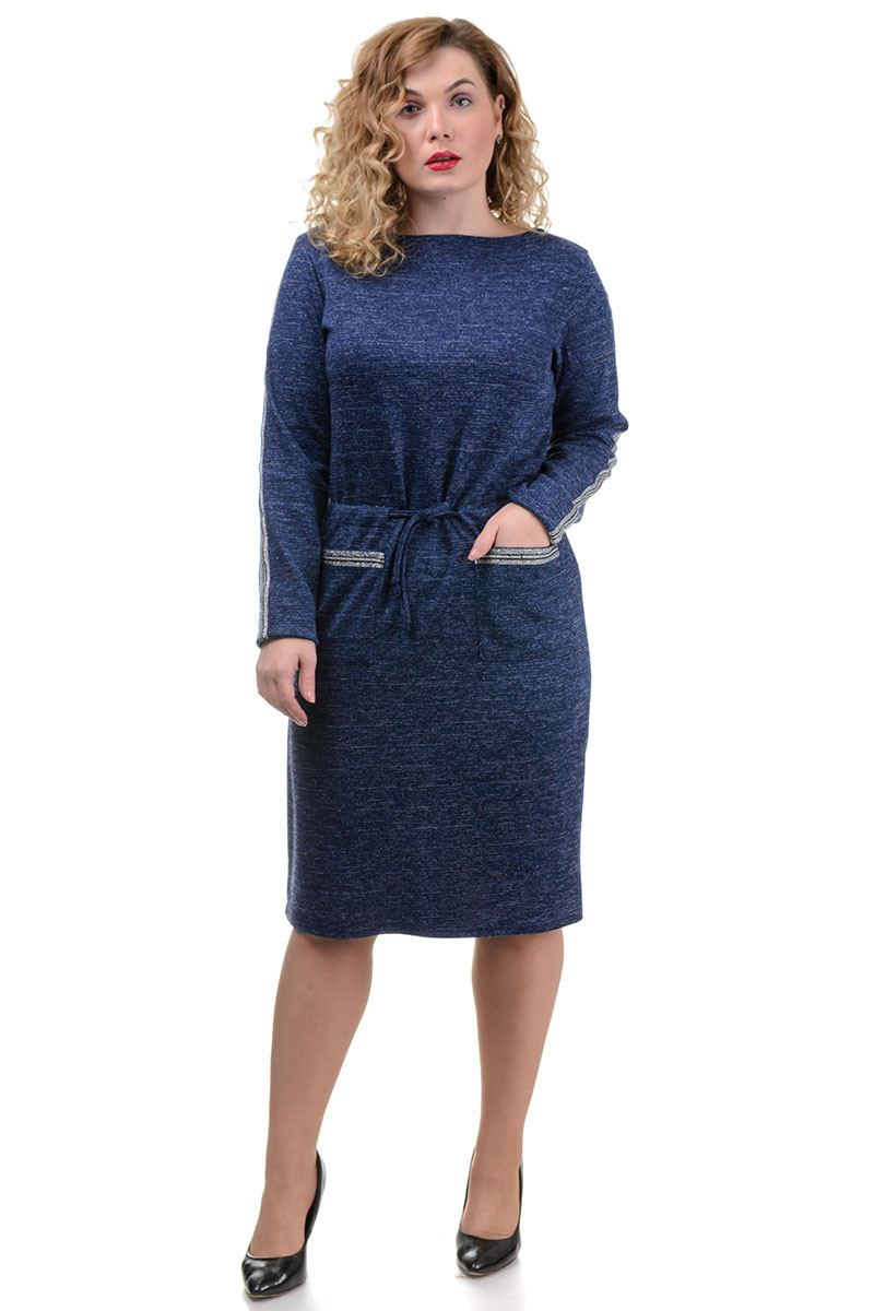 Платье Jessica Lurex лампас синий