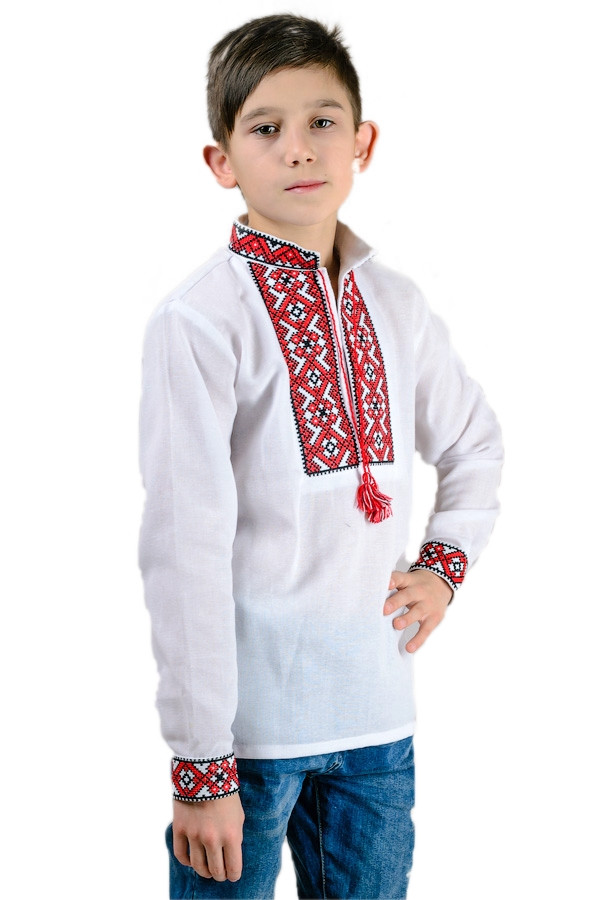 Вышиванка Тарасик (красный орнамент)