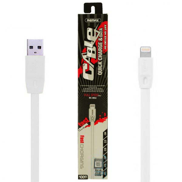 Кабель USB Apple Remax FullSpeed RC-001i Lightning 1m Белый