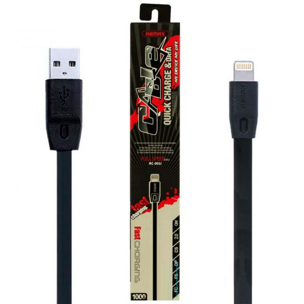 Кабель USB Apple Remax FullSpeed RC-001i Lightning 1m Черный