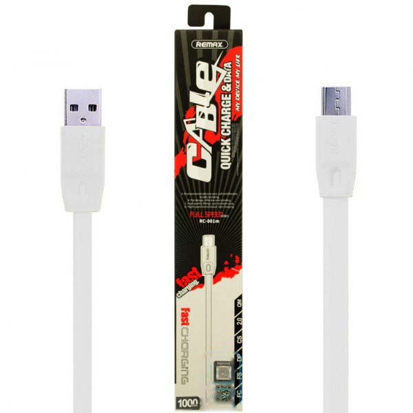 Кабель micro-USB Remax FullSpeed RC-001m micro-USB 1m Белый