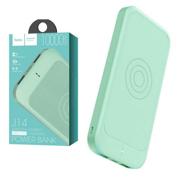 Внешние аккумуляторы (Power Bank) Hoco J14 Graceful Energy 10000mAh Оригинал Бирюзовый