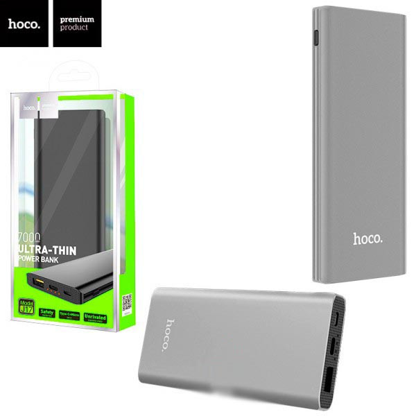 Внешние аккумуляторы (Power Bank) Hoco J17 Clear power 7000mAh Оригинал Серый