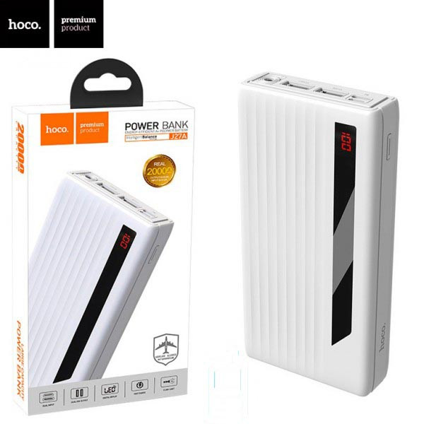 Внешние аккумуляторы (Power Bank) Hoco J27A Wide Energy 20000mAh Оригинал Белый