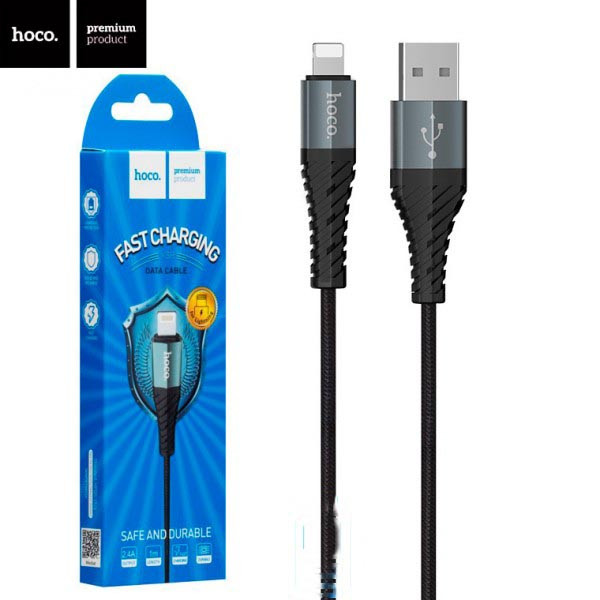 Кабель USB Apple Hoco X38 Cool” Apple Lightning 1m Черный