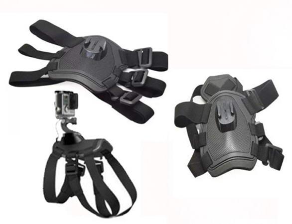 Крепление на собаку для GoPro и смартфонов Черный