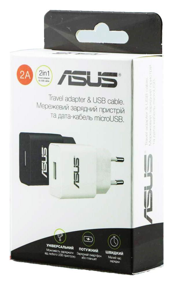 Зарядное устройство Asus 2in1+ кабель 2.0A Белый