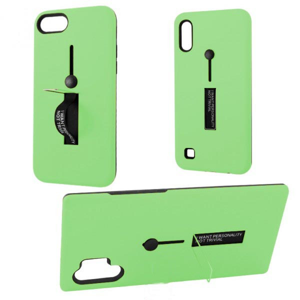 Чехол противоударный Metal Kickstand Soft Touch с держателем Apple iPhone 7, 8 Зеленый