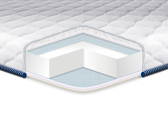 Тонкий матрас-топпер Eurosleep Slim Super Strong Жаккард