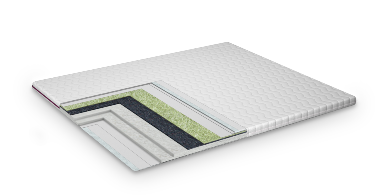 Тонкий матрас-топпер Purple Bionica Green Tea 60x120см