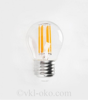 Светодиодная лампа Horoz FILAMENT MINI GLOBE-6 6W Е27