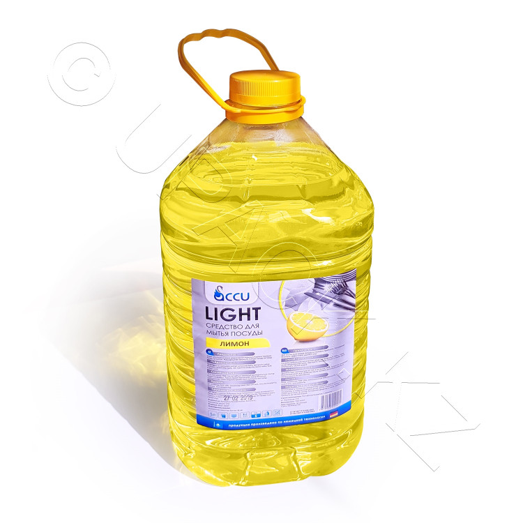 Средство для мытья посуды Light ПЭТ 5л Лимон
