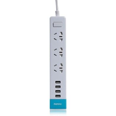Мережевий фільтр Remax RU-S2 3 + 4USB (2.4A) White 2m