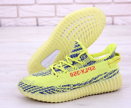 Мужские Кроссовки Adidas Yeezy 350, (лимоного цвета)