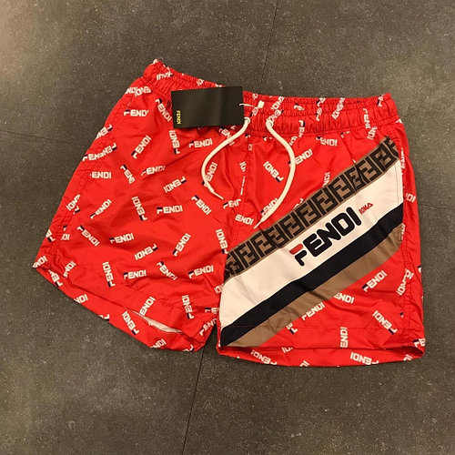 Пляжные мужские шорты, Fendi,Red